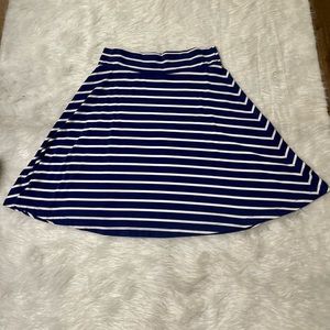 Old Navy White and Navy Cotton Skirt